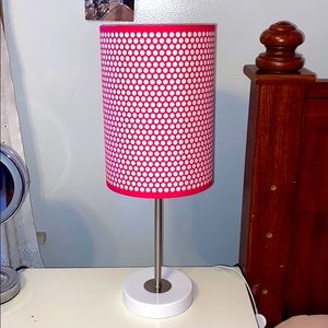 Pink Polka Dot Lamp